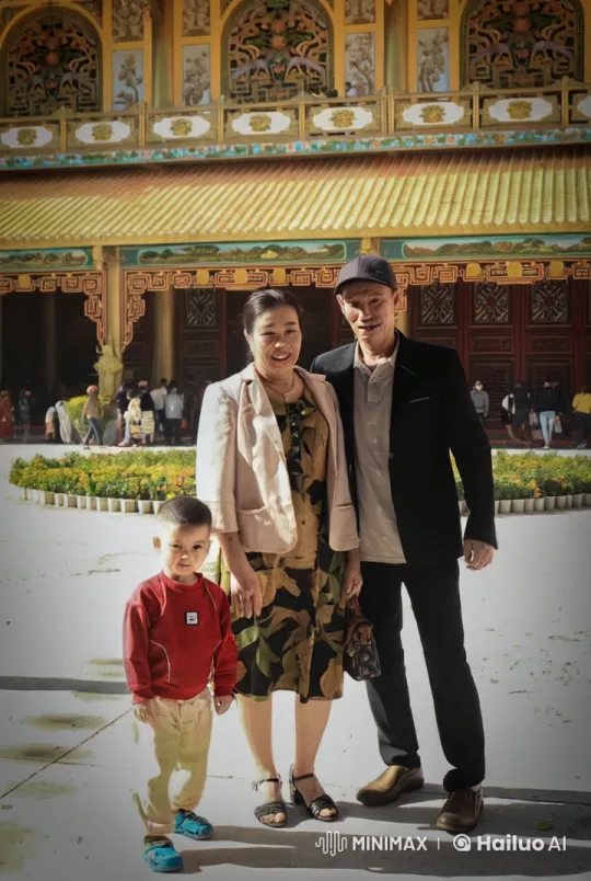 Family Performs Synchronized Kung Fu in Traditional Setting – AI Generated Video | Hailuo AI