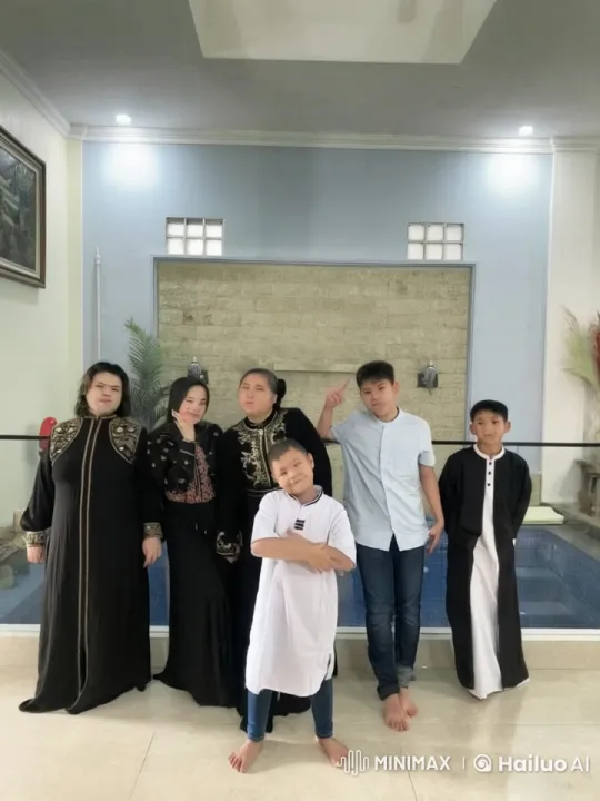 Family Demonstrates Chinese Martial Arts in Indoor Pool Setting – AI Generated Video | Hailuo AI