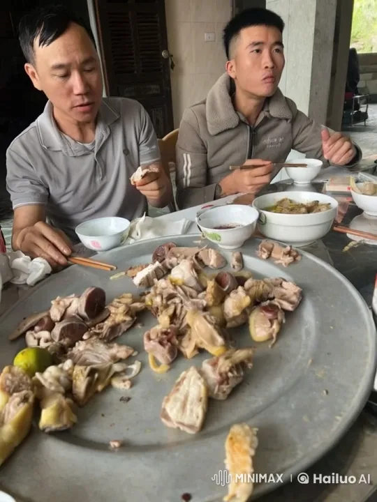 Meal Turned Fight: Two Men's Sudden Altercation – AI Generated Video | Hailuo AI