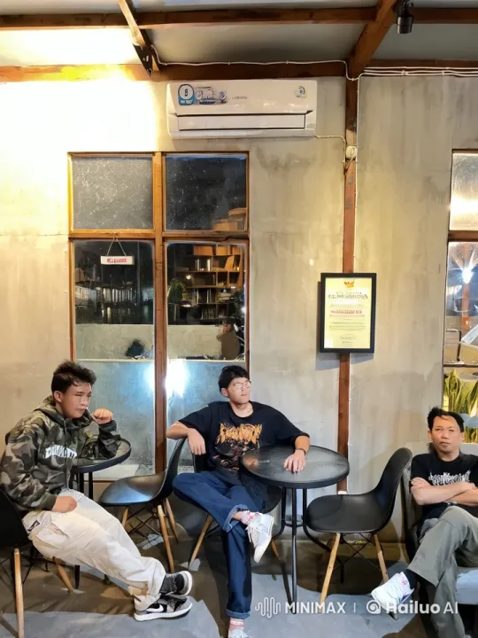 Young Men Spar in Cozy Café – AI Generated Video | Hailuo AI