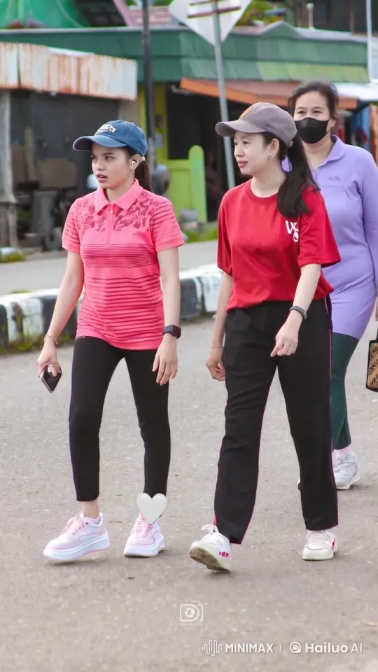 Three Women Strolling Down a Quiet Street – AI Generated Video | Hailuo AI