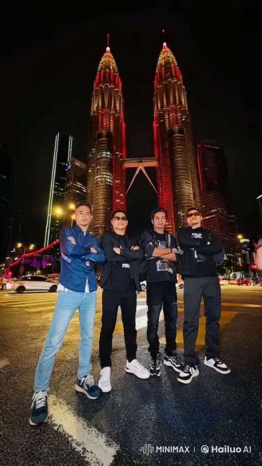 Martial Arts Performance in Front of Petronas Towers – AI Generated Video | Hailuo AI