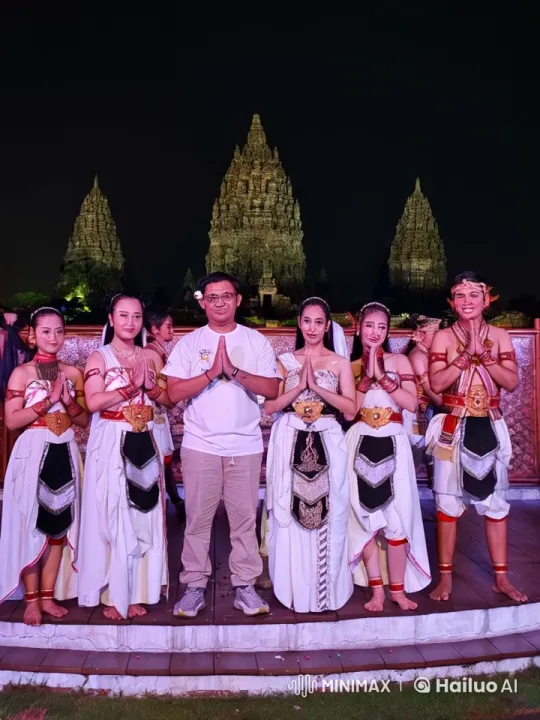 Martial Arts Performance at Prambanan Temple – AI Generated Video | Hailuo AI