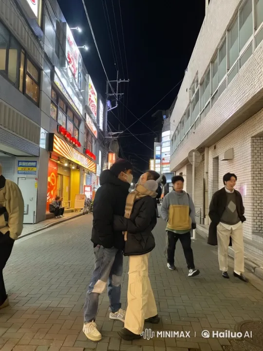 Nighttime Kung Fu Duel in Bustling City Street – AI Generated Video | Hailuo AI