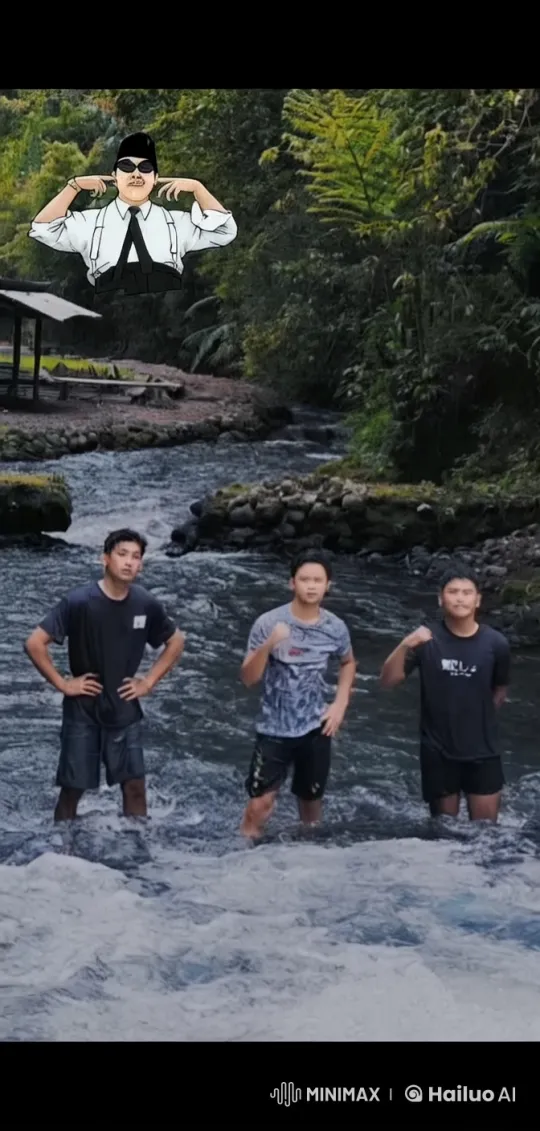 Martial Artists Perform Kungfu in Flowing River – AI Generated Video | Hailuo AI