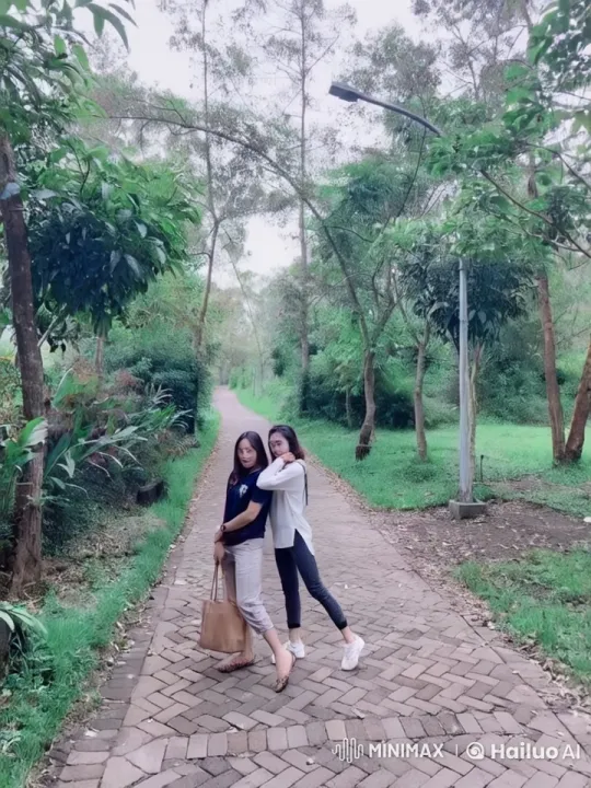 Kungfu Display by Two Women in Scenic Park – AI Generated Video | Hailuo AI