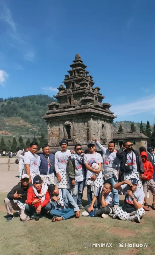 Group Performs Kung Fu in Front of Ancient Temple – AI Generated Video | Hailuo AI