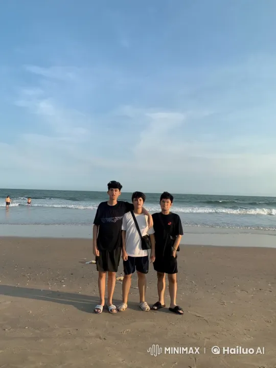 Young Men Perform Synchronized Kung Fu on Beach – AI Generated Video | Hailuo AI