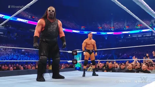 Kane and Roman Reigns: Dramatic Confrontation in Wrestling Arena – AI Generated Video | Hailuo AI