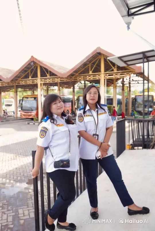 Security Women Perform Martial Arts at Bus Terminal – AI Generated Video | Hailuo AI