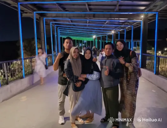 Nighttime Kungfu Performance on Lit Walkway – AI Generated Video | Hailuo AI