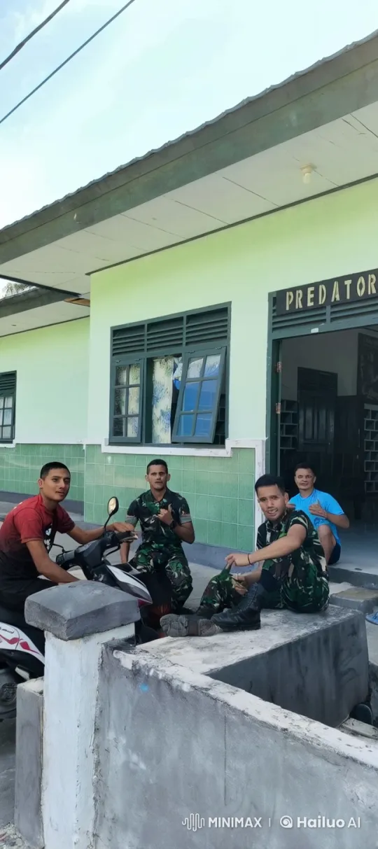 Martial Arts Demonstration by Uniformed Men in Front of 'PREDATOR' Building – AI Generated Video | Hailuo AI