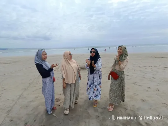 Veiled Women Practice Kungfu on a Serene Beach – AI Generated Video | Hailuo AI