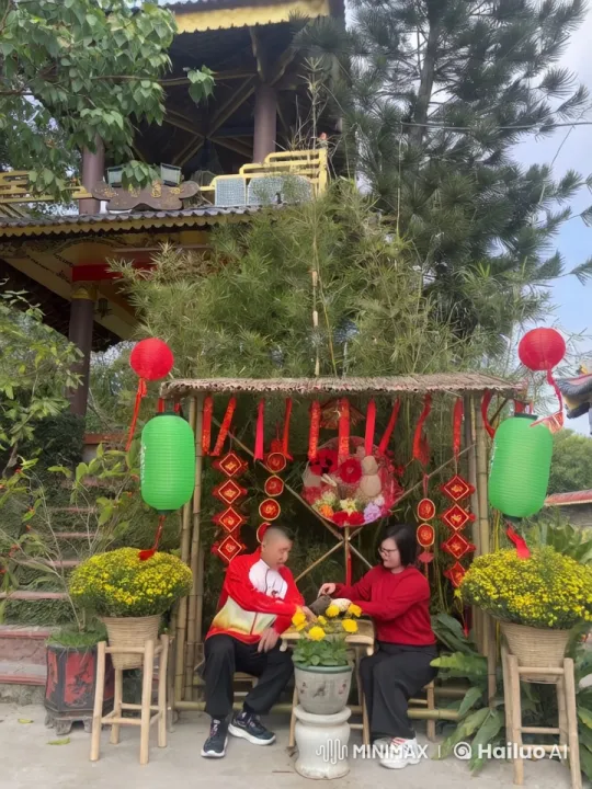 Energetic Kungfu Display in Festive Outdoor Setting – AI Generated Video | Hailuo AI