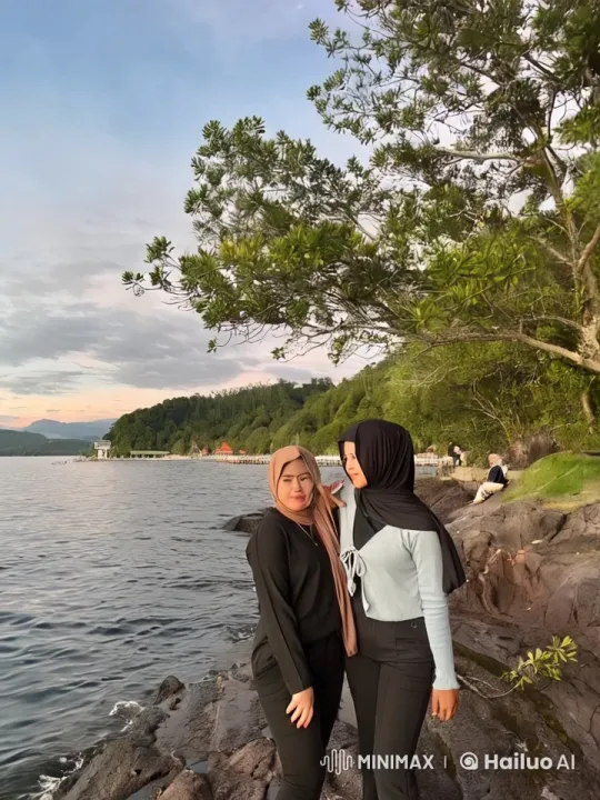 Chinese Martial Arts Display by Two Women on Lakeside Shore – AI Generated Video | Hailuo AI