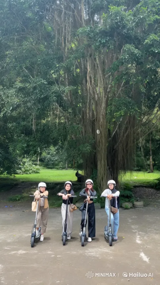 Kung Fu Masters Perform on Scooters in Park – AI Generated Video | Hailuo AI
