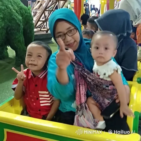 Family's Playful Kungfu Session in Indoor Amusement Park – AI Generated Video | Hailuo AI