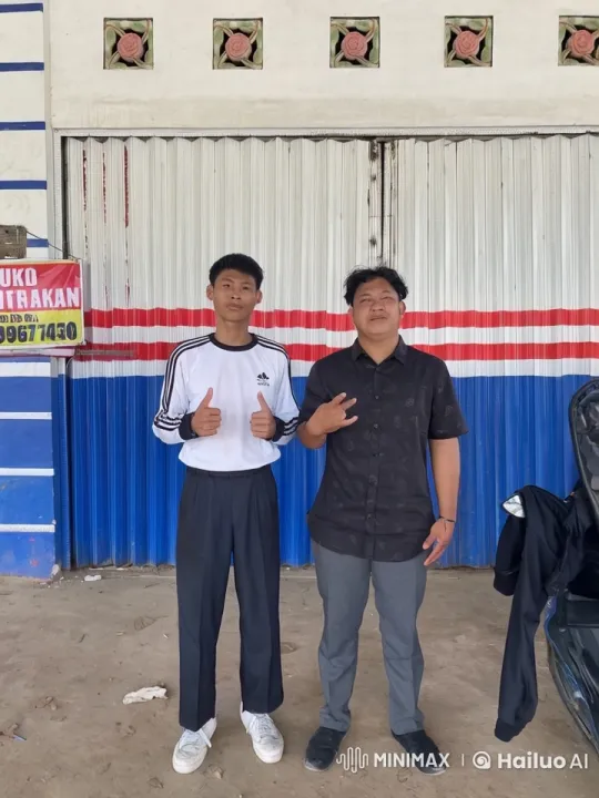 Two Men Practice Kung Fu in Front of Storefront – AI Generated Video | Hailuo AI