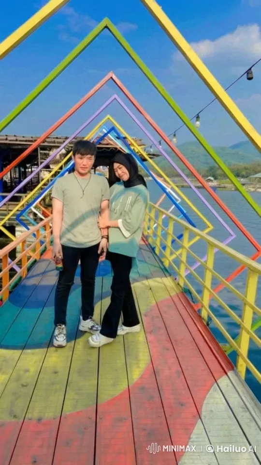Colorful Bridge Kungfu Performance – AI Generated Video | Hailuo AI