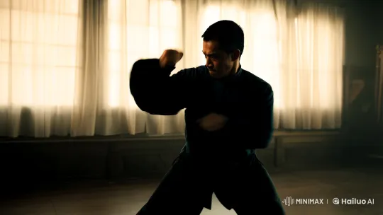 Martial Artist's Graceful and Powerful Kungfu Display – AI Generated Video | Hailuo AI