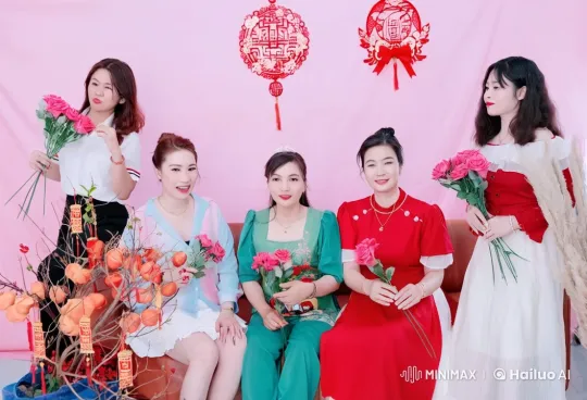 Women Blend Tradition and Kungfu in Colorful Celebration – AI Generated Video | Hailuo AI