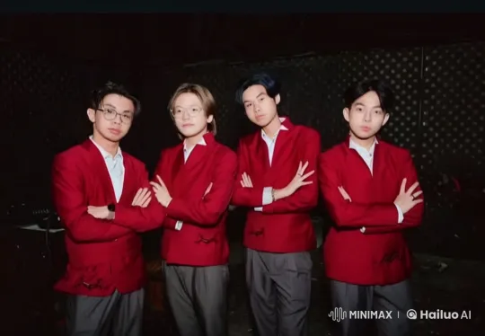 Red Blazer Kungfu Fighters Showcasing Mastery – AI Generated Video | Hailuo AI