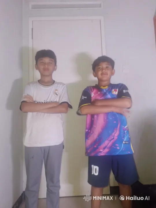 Boys Display Kung Fu Skills in Front of White Door – AI Generated Video | Hailuo AI