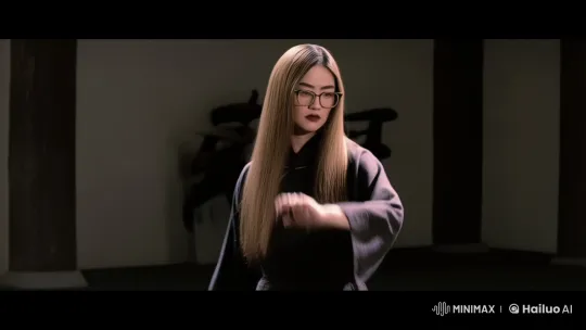 Kung Fu Practitioner Showcases Mastery in Dojo – AI Generated Video | Hailuo AI