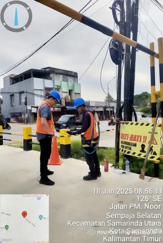 Construction Work on Fiber Optic Cables in Samarinda, Indonesia – AI Generated Video | Hailuo AI