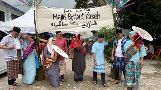 Traditional Attire Fight Scene at Festive Gathering – AI Generated Video | Hailuo AI