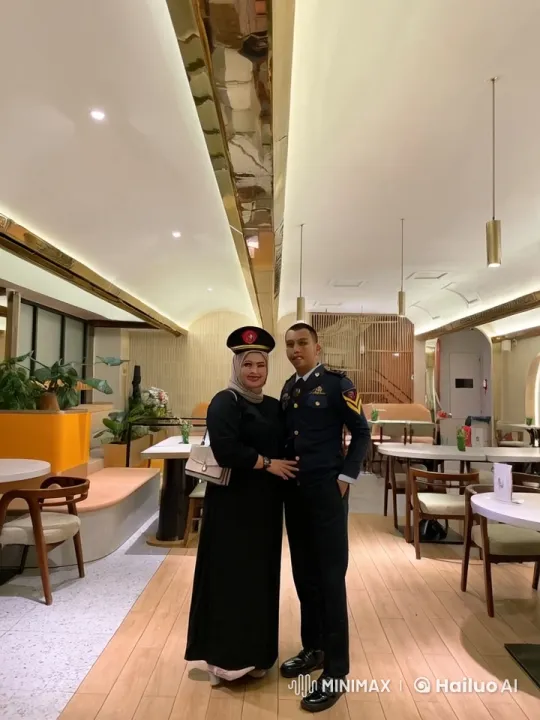 Military Man and Hijabi Woman's Martial Arts Display – AI Generated Video | Hailuo AI