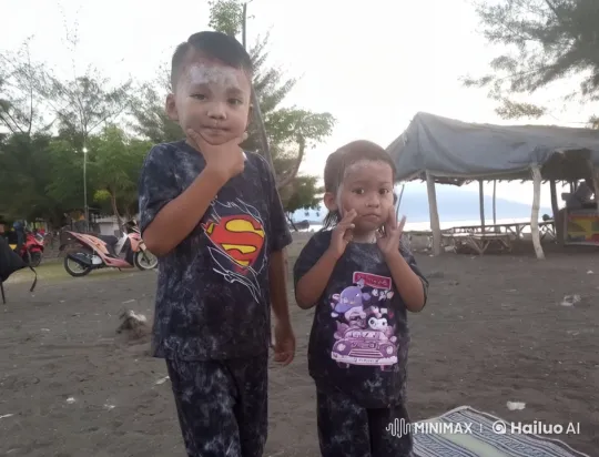 Children Perform Playful Kungfu on Beach – AI Generated Video | Hailuo AI