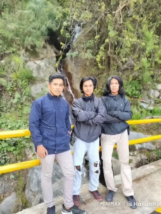 Young Men Perform Synchronized Kungfu by Waterfall – AI Generated Video | Hailuo AI