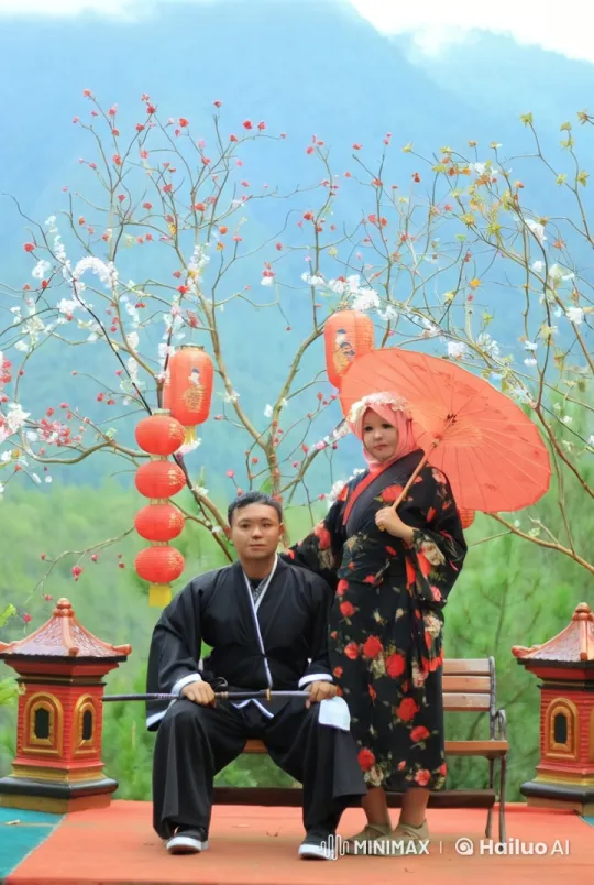 Traditional Martial Arts Performance Amidst Cherry Blossoms – AI Generated Video | Hailuo AI