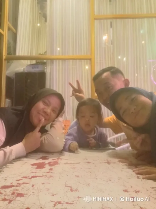 Group Joyfully Jumping Around Table – AI Generated Video | Hailuo AI