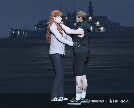 Nighttime Kung Fu Showdown on Ship Deck – AI Generated Video | Hailuo AI