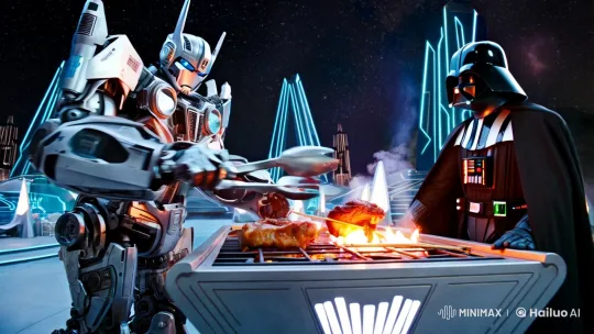 Decepticons and Sith Unite at Futuristic BBQ – AI Generated Video | Hailuo AI