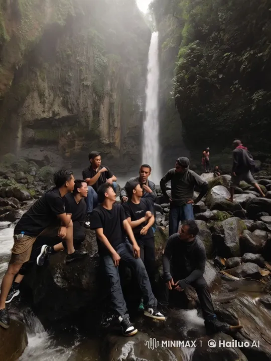 Kung Fu Practitioners Perform at Jungle Waterfall – AI Generated Video | Hailuo AI