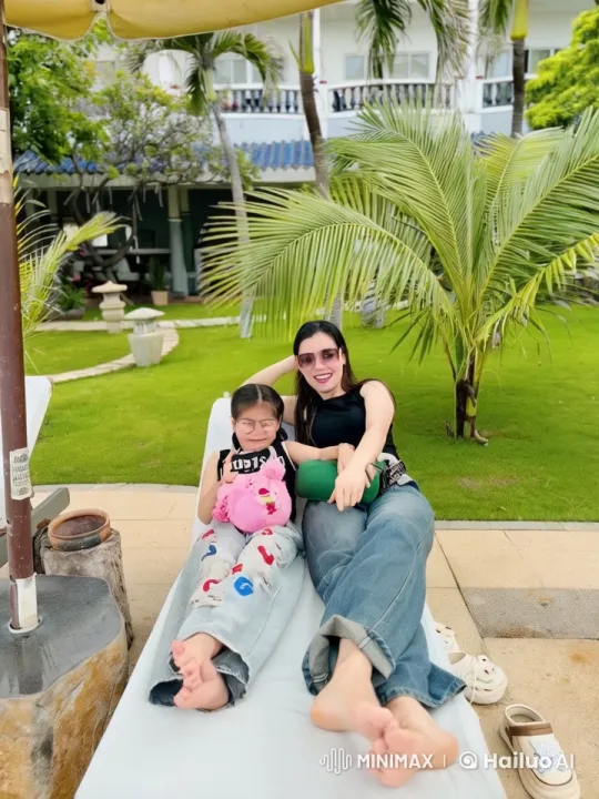Woman and Child Demonstrate Kungfu in Serene Garden – AI Generated Video | Hailuo AI