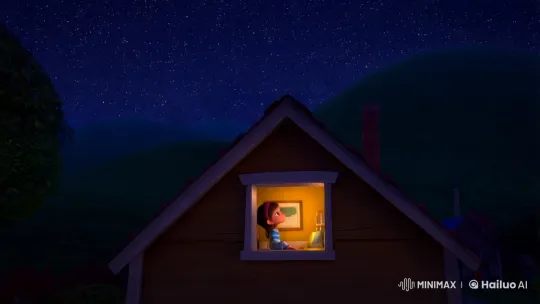A Star Descends: A Girl's Nighttime Dream Realized – AI Generated Video | Hailuo AI