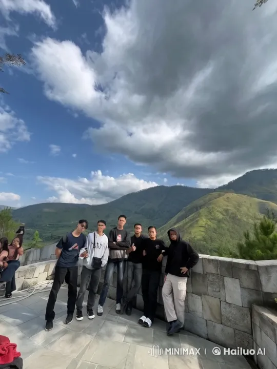 Young Men Perform Kungfu in Scenic Mountain Setting – AI Generated Video | Hailuo AI
