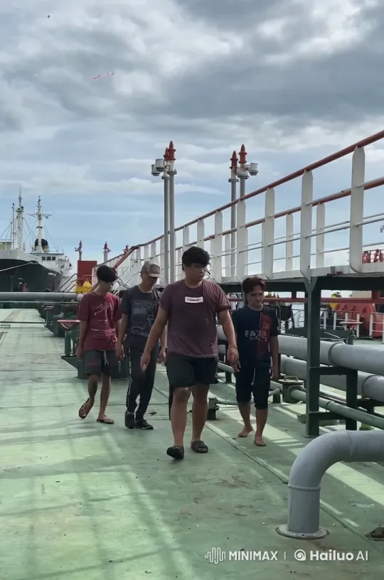 Kungfu Practitioners Showcase Skills on Ship Deck – AI Generated Video | Hailuo AI