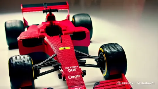 Lego Ferrari F1 Car: Close-Up Craftsmanship Display – AI Generated Video | Hailuo AI