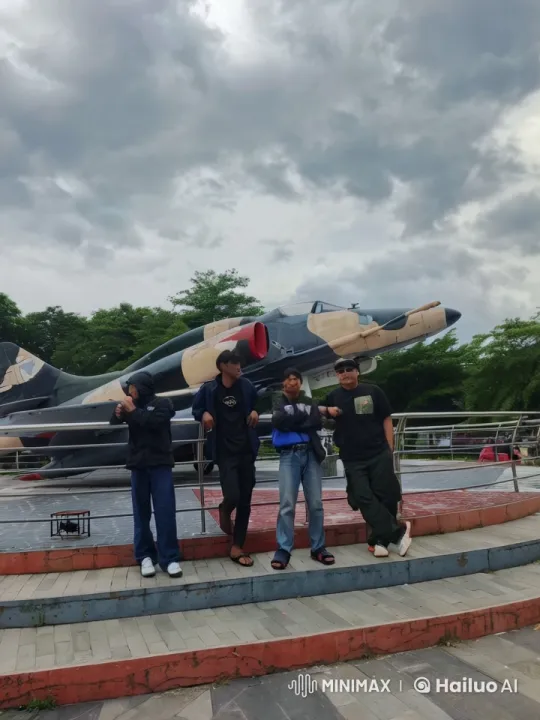 Martial Arts Display in Front of Military Aircraft Exhibit – AI Generated Video | Hailuo AI