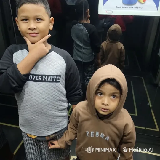 Boys' Playful Kung Fu in Elevator – AI Generated Video | Hailuo AI