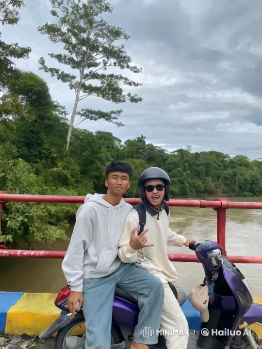 Martial Artists Perform on Purple Scooter with Scenic Views – AI Generated Video | Hailuo AI