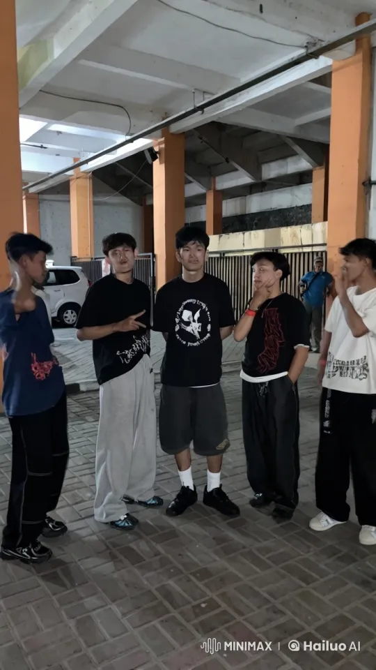 Kung Fu Practitioners Showcase Skills in Parking Garage – AI Generated Video | Hailuo AI