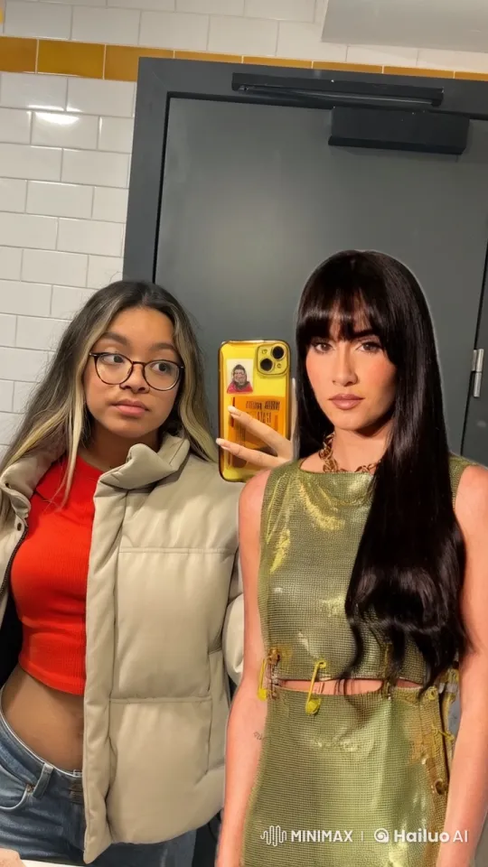 Two Friends Embrace in Stylish Restroom – AI Generated Video | Hailuo AI