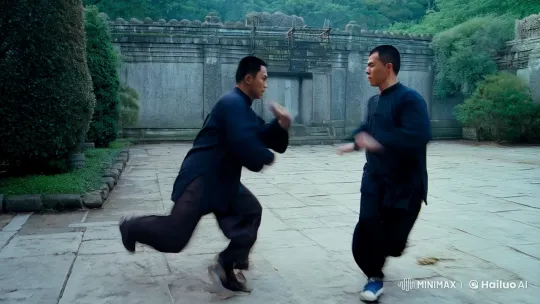Aesthetic Kungfu Fight in Ancient Courtyard – AI Generated Video | Hailuo AI