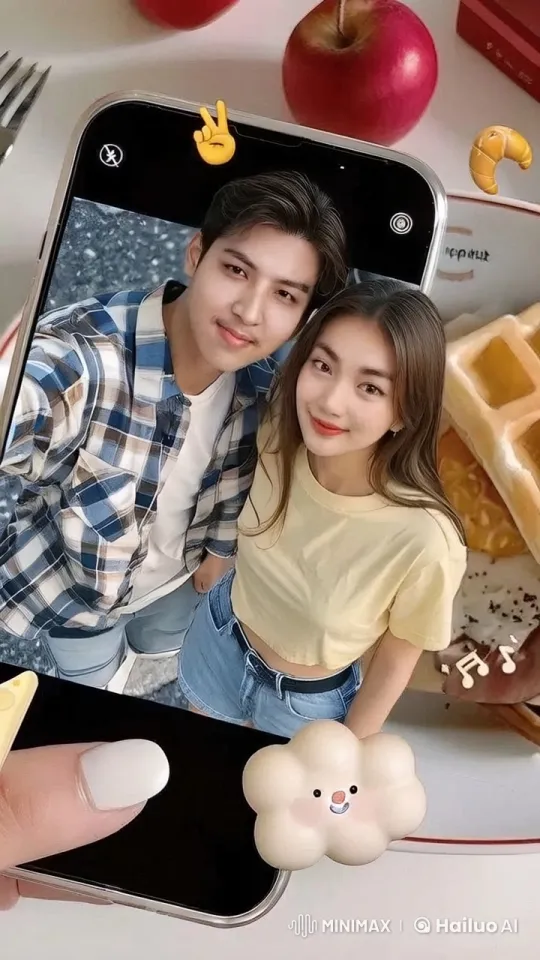 Young Couple's Playful Kungfu Selfie Video – AI Generated Video | Hailuo AI